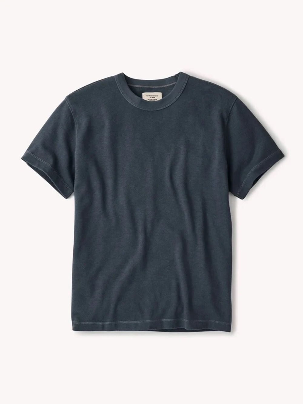 Buck Mason Field Spec Cotton Heavy Tee | Petrol Blue | Men Medium | Short Sleeve